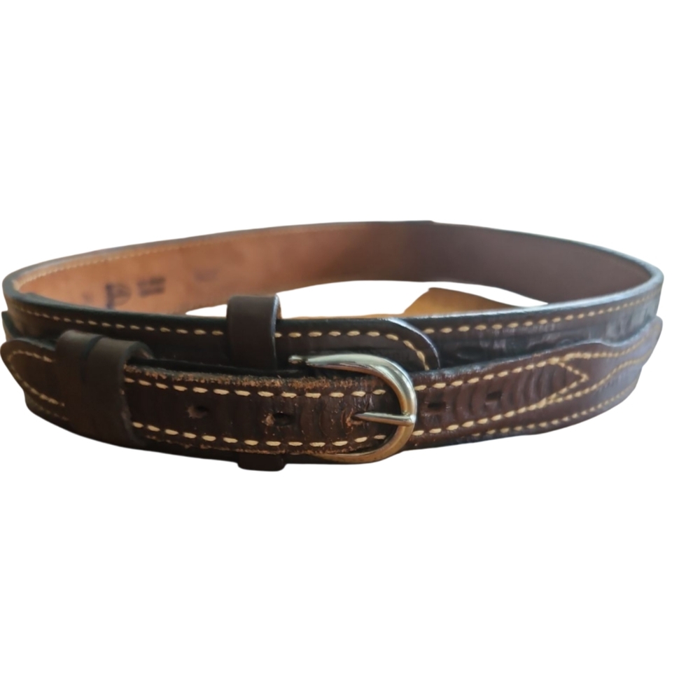 Vintage Justin Hand Tooled Leather Belt